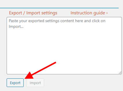 instruction export WeePie Cookie Allow settings