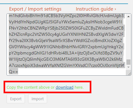 Instruction export WeePie Cookie Allow settings