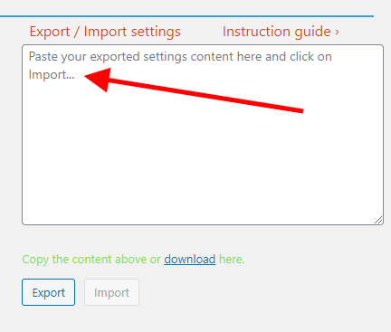 Instruction import WeePie Cookie Allow settings