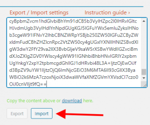 Instruction import WeePie Cookie Allow settings